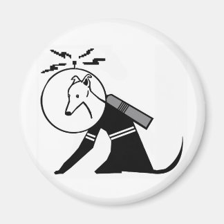 Astronautenhund, Greyhound, italienischer Windhund Magnet