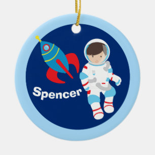 Astronautenjunge Coole Personalisierte Kinder Weih Keramik Ornament
