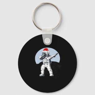 Astronautenkabine auf dem Mond Space Weihnachtsgra Schlüsselanhänger
