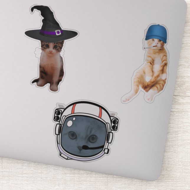 Astronautenkatze Aufkleber (Detail)