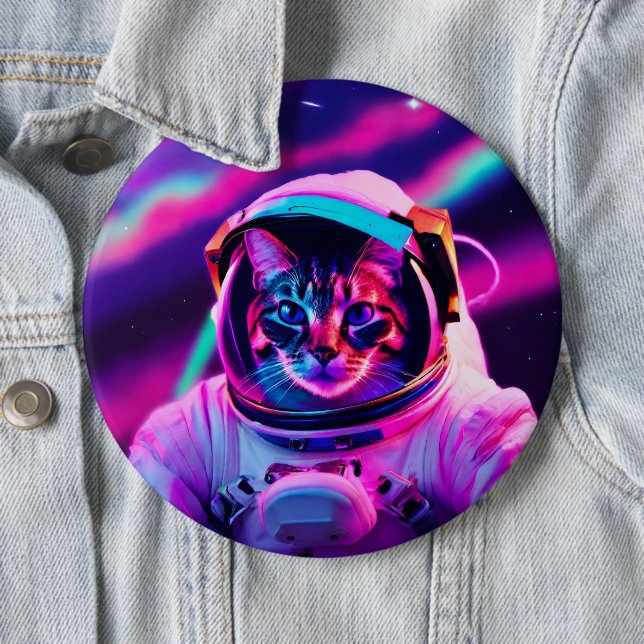 Astronautenkatze Button (Beispiel)