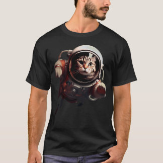Astronautenkatze erforscht das Felinische Universu T-Shirt