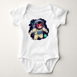 Astronautenkatze farbig baby strampler