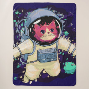 Astronautenkatze farbig sherpadecke
