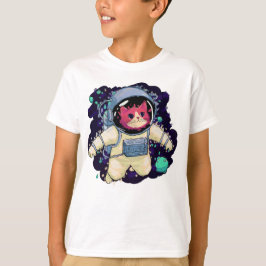 Astronautenkatze farbig T-Shirt