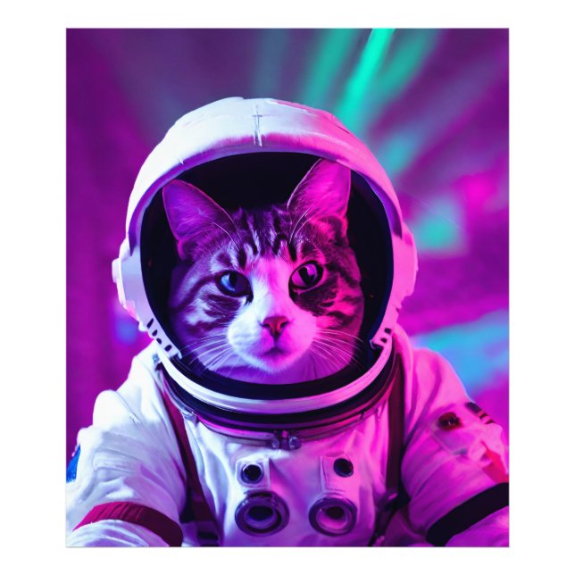 Astronautenkatze Fotodruck (Vorne)