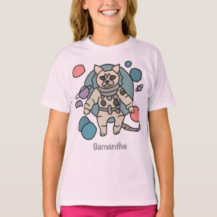 Astronautenkatze im Weltraum   Gewitzt und Niedlic T-Shirt