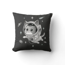 Astronautenkatze im Weltraum Niedliche Katze