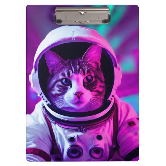 Astronautenkatze Klemmbrett (Vorderseite)