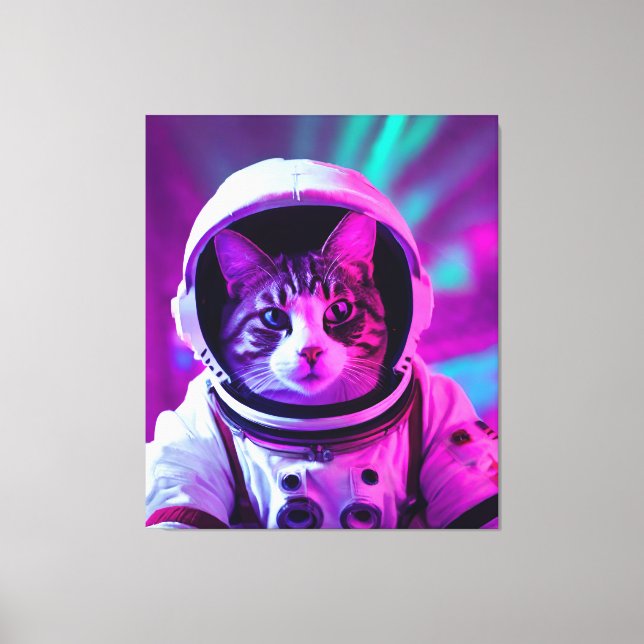 Astronautenkatze Leinwanddruck (Vorderseite)