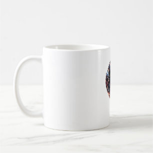 Astronautenkatze mit Planet Kaffeetasse