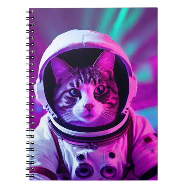 Astronautenkatze Notizblock (Vorderseite)