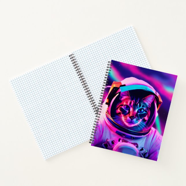 Astronautenkatze Notizbuch (Innenseite)