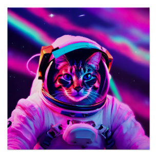Astronautenkatze Poster
