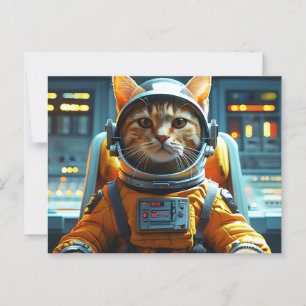 Astronautenkatze Postkarte
