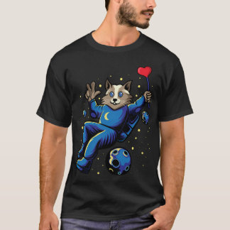 Astronautenkatze schwimmt im All T-Shirt