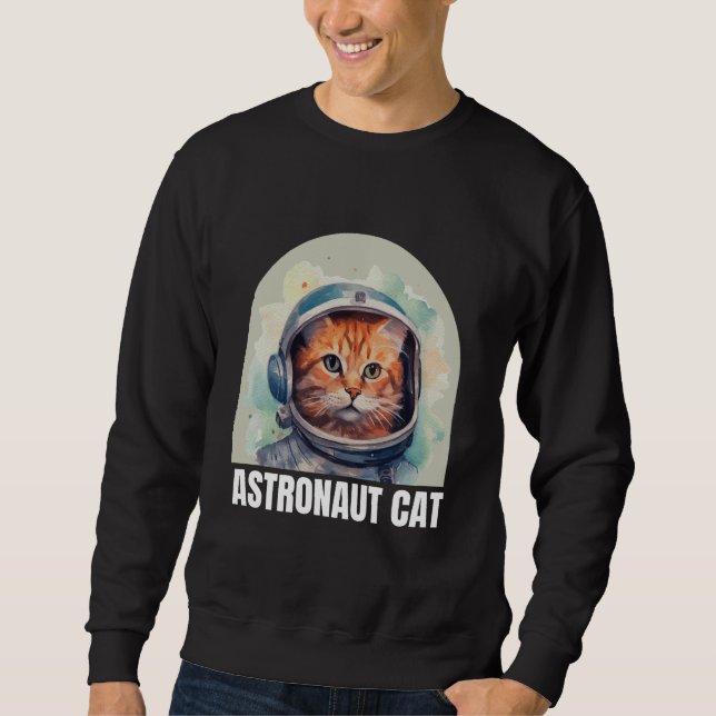 Astronautenkatze Sweatshirt (Vorderseite)