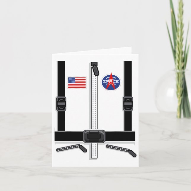 Astronautenkostüm für Kinder Männer Frauen Weltrau Karte (Vorderseite)