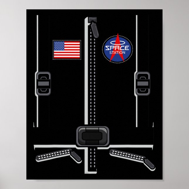 Astronautenkostüm für Kinder Männer Frauen Weltrau Poster (Vorne)