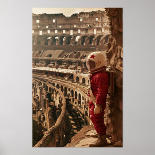 Astronautenlandschaften der Sowjetunion im Kosmos Poster