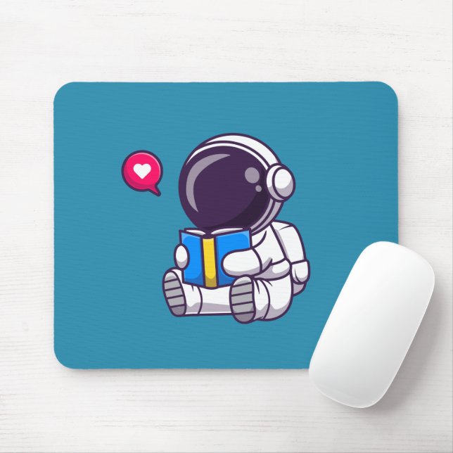 Astronautenlesbuch niedliche Kinder Mousepad (Mit Mouse)