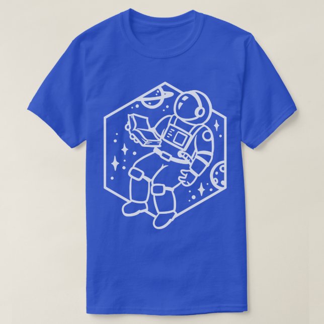 Astronautenlesen T-Shirt (Design vorne)