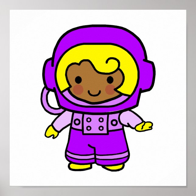 Astronautenmädchen 1 poster (Vorne)