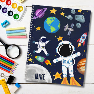 Astronautenplanet-Mondsterne, Niedliches Kind Notizbuch