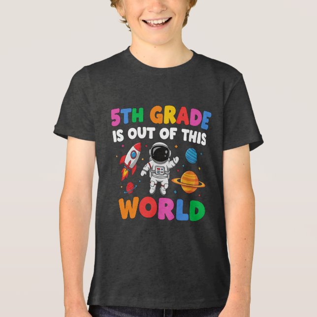 Astronautenplatz der 5. Klasse Tri-Blend Shirt (Vorderseite)