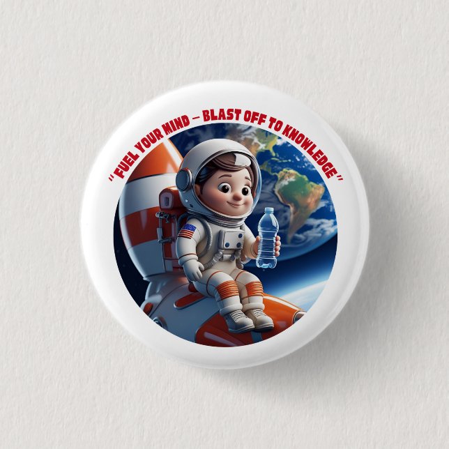 "Astronautenraketenraumschaltfläche" Button (Vorderseite)