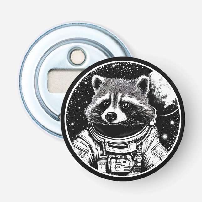 Astronautenrakkos Flaschenöffner (Vorderseite)