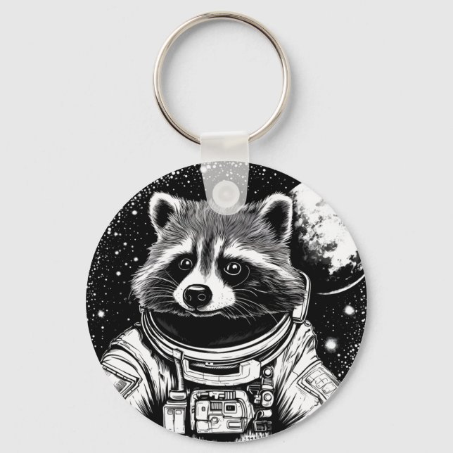 Astronautenrakkos Schlüsselanhänger (Vorderseite)