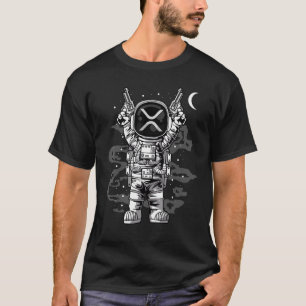 Astronautenripple XRP-Münze zum Mondkrypto-Token T-Shirt