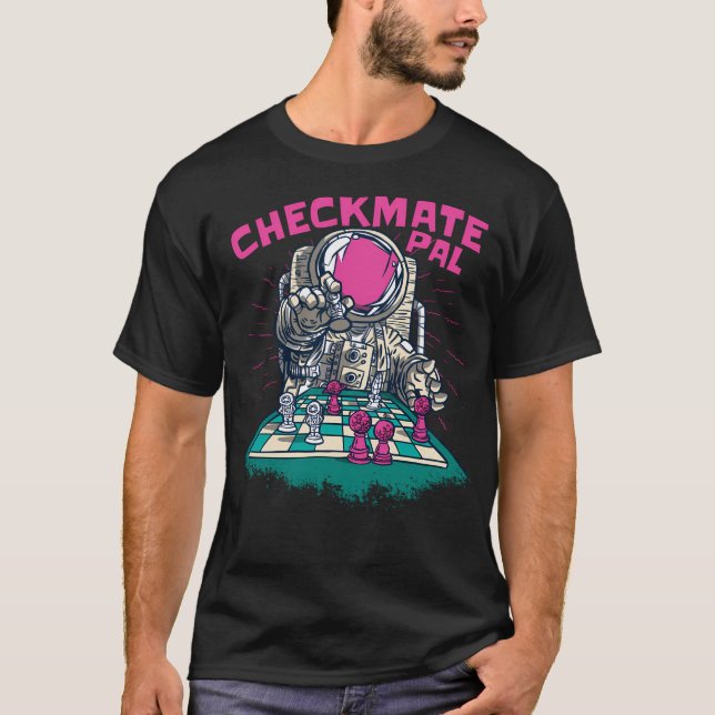 Astronautenschach T-Shirt (Vorderseite)