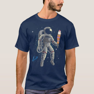 Astronautenschaum Eiscreme Katzen Planeten Weltrau T-Shirt