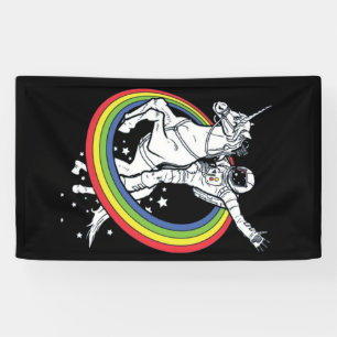 Astronautenschiff Unicorn Banner