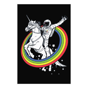 Astronautenschiff Unicorn Fotodruck