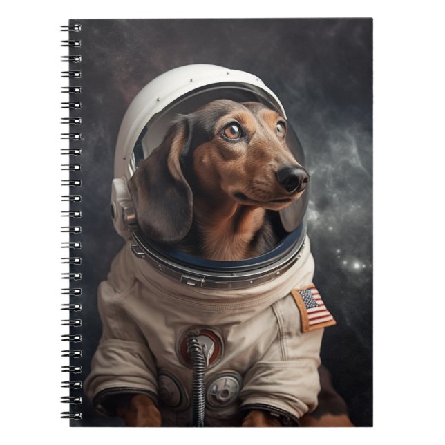 Astronautenschule Dackel Kids Notizblock (Vorderseite)
