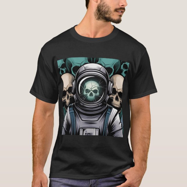 Astronautenskelett T-Shirt (Vorderseite)