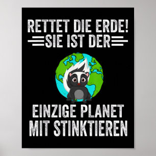 Astronautenskunker für den Umweltschutz Poster