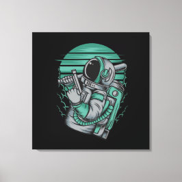 Astronautenstatus Stretched Canvas Print Leinwanddruck