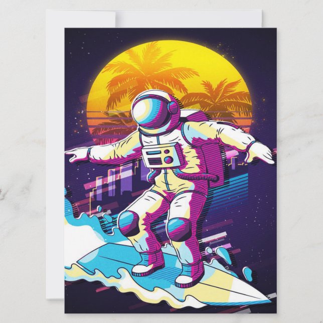 Astronautensurfing Perfekte Geschenkidee, Vintages (Vorderseite)