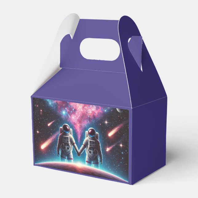 Astronautenthemenfeld Geschenkschachtel (Vorderseite)