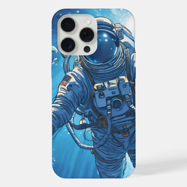 Astronautenunterwasser iPhone Hülle (Rückseite)