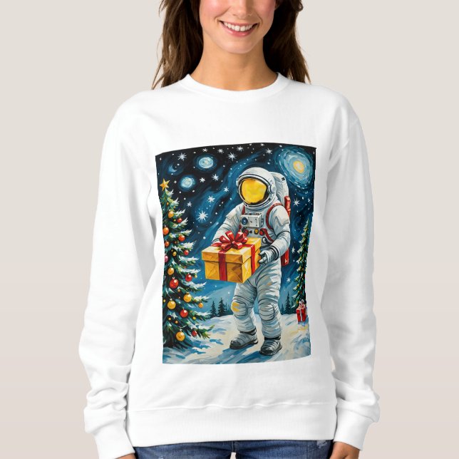 Astronautenweihnachtsfeier Sweatshirt (Vorderseite)