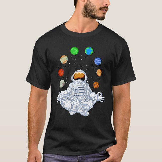 Astronautenyoga T-Shirt (Vorderseite)