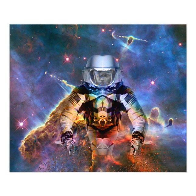 Astronautenzersplitterung Fotodruck (Vorne)