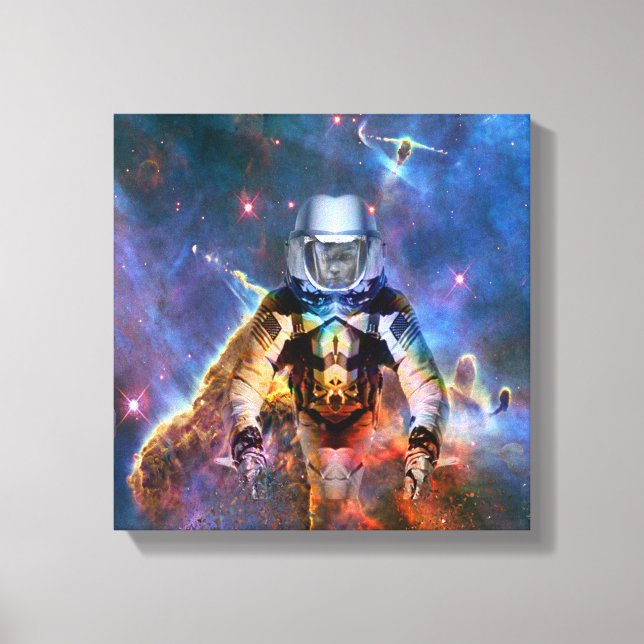 Astronautenzersplitterung Leinwanddruck (Vorderseite)