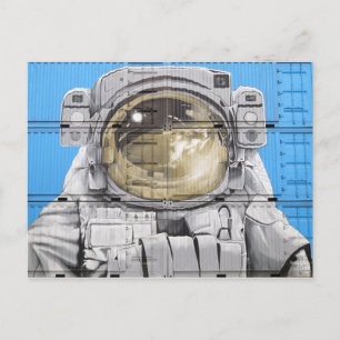 Astronautin Art Urban Art Astronaut Mauer Postkarte