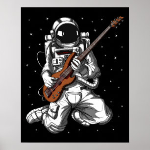 Astronautin Bass Gitarrist Poster